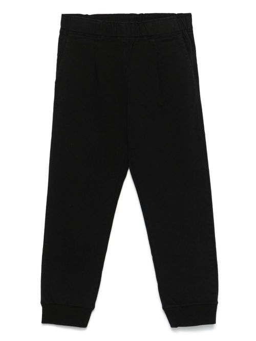 Gabardine-weave trousers - Black