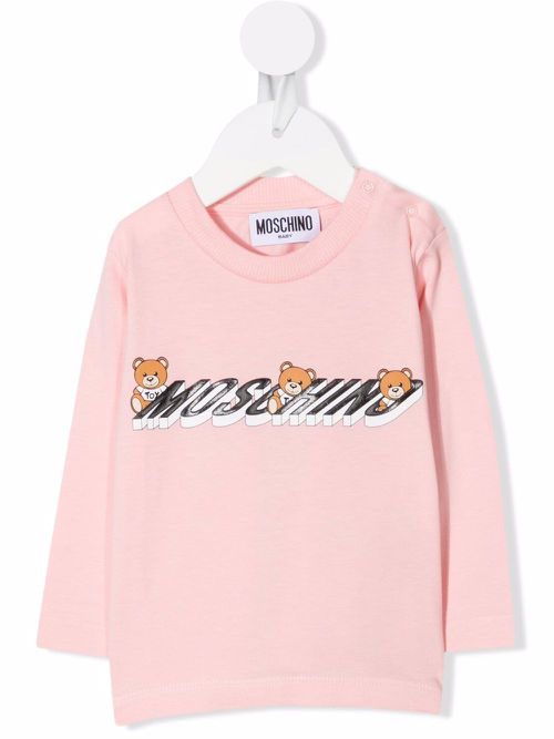 Teddy bear print T-shirt - Pink