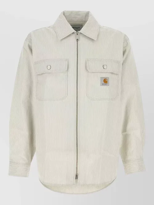 Carhartt Wip - mercer cotton shirt striped pattern pocket