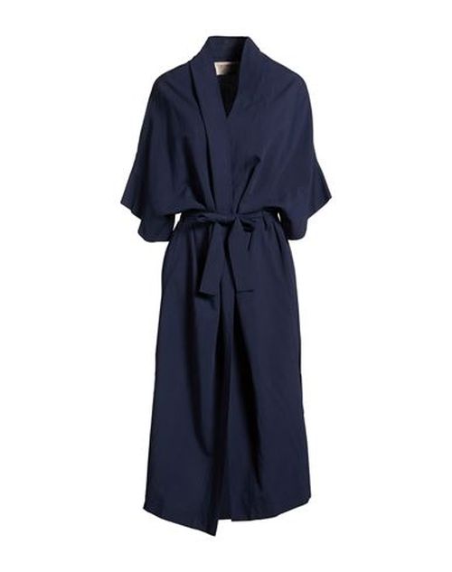 Woman Midi dress Navy Size S Viscose, Linen