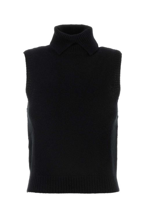 Black Cashmere Vest