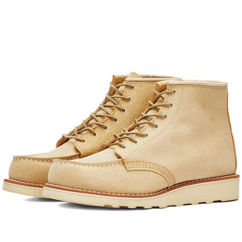 Women's 6" Classic Moc Boot in Cream Abiline, Size UK 3 