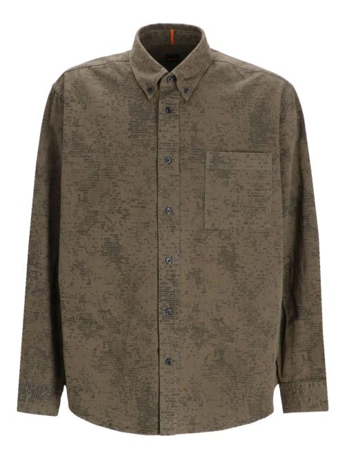 Printed button-up shirt - Green