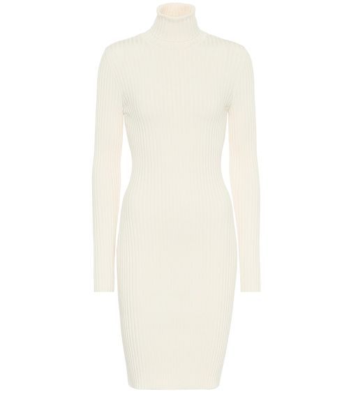 Wool-blend minidress