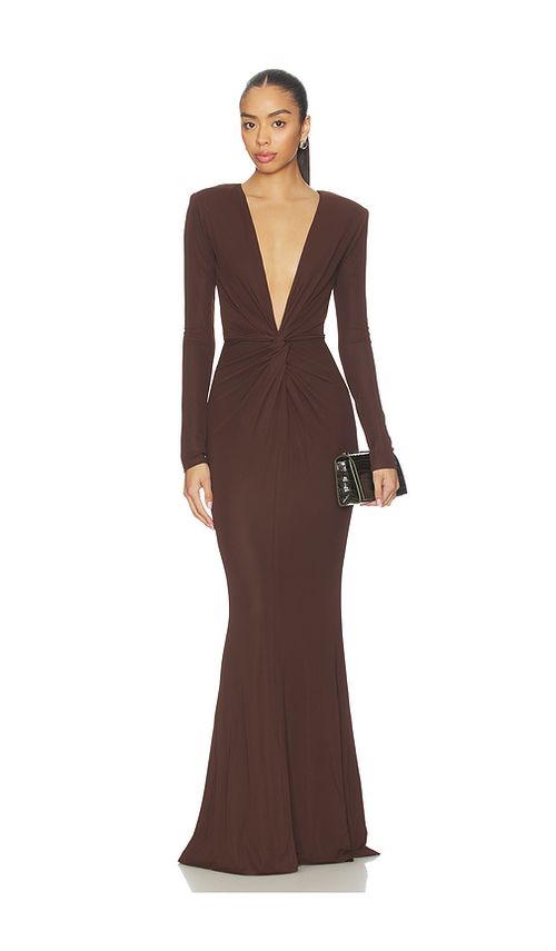 Michael Costello x REVOLVE Acqua Gown in Brown. - L also in M, S, XL