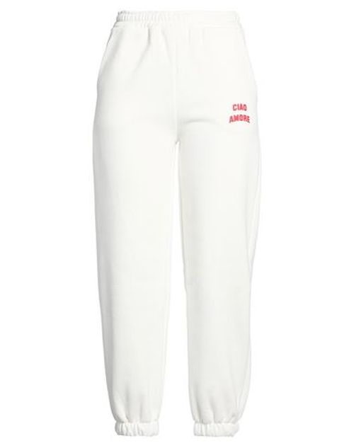 Ciao Amore Woman Pants White Size S Cotton, Polyester