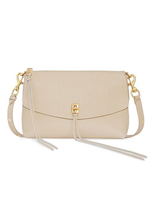 Women's Darren Leather Shoulder Bag - Stone