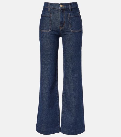 Refined high-rise wide-leg jeans