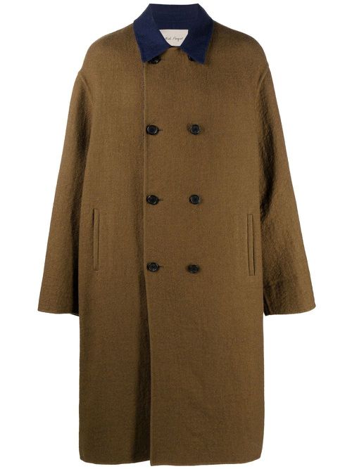 Vincent double-breasted overcoat - Green