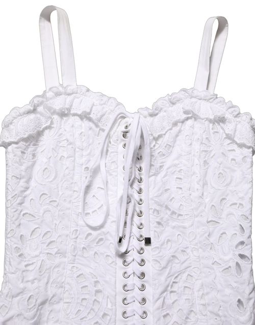 Broderie Anglaise Cotton Dress — White
