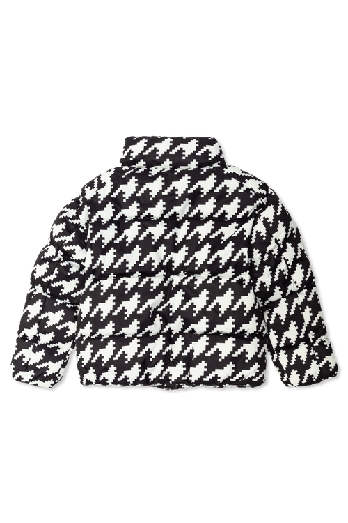 Puffer Ski Jacket "Houndstooth", Unisex, Black
