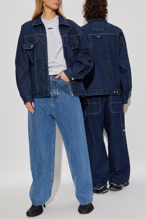 Denim Jacket, Unisex, Navy Blue