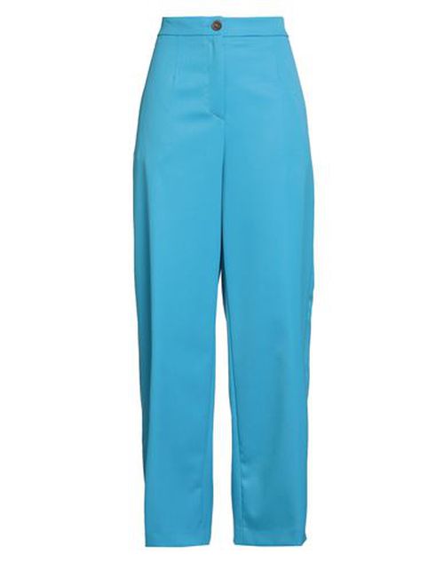 Woman Pants Azure Size 8 Polyester, Virgin Wool, Elastane