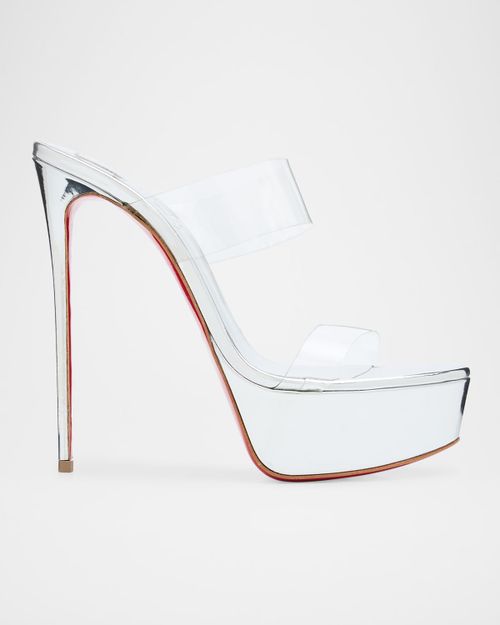 150mm Just Nothing Metallic Leather Platform Sandals