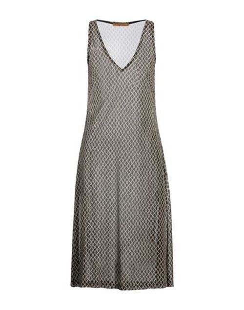 Siyu Woman Midi dress Dark brown Size 4 Viscose, Polyester, Polyamide