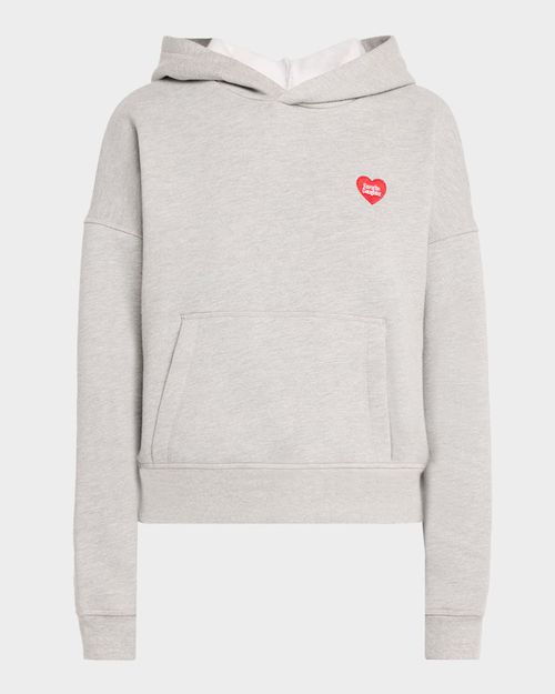 Logo Heart Embroidered Hoodie