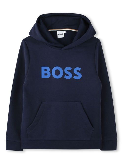 Logo-print hoodie - Blue