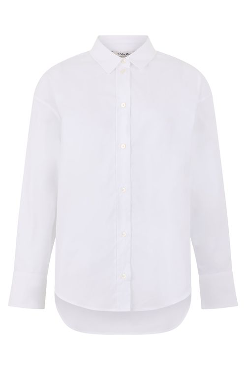 Long-Sleeve Lightweight Cotton Shirt with Longer Back Hem