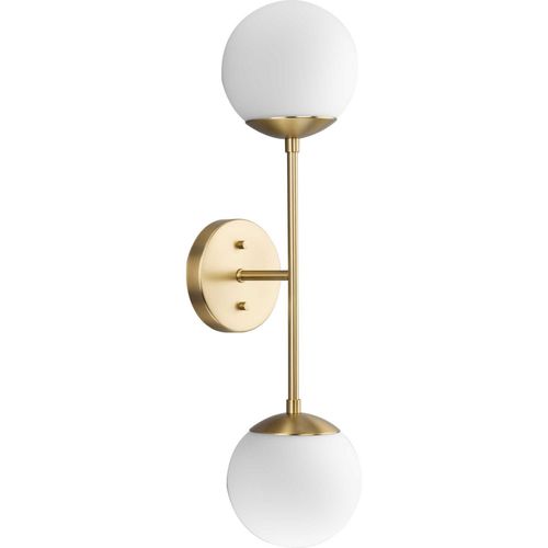 Brushed Bronze Two Light Wall Bracket from the Haas Collection
