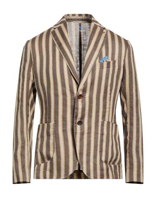 Man Blazer Brown Size 40 Linen