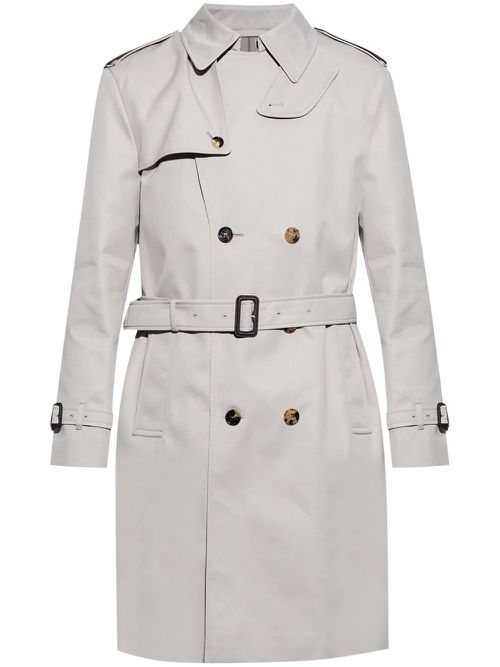 Double-breasted belted trench coat - Grey