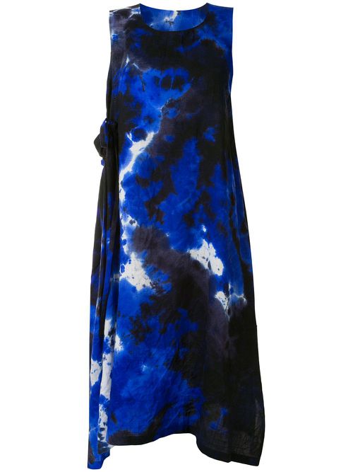 Sleeveless tie-dye dress - Blue