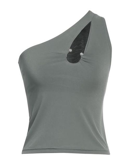 Woman Top Military green Size M Viscose, Polyester, Elastane