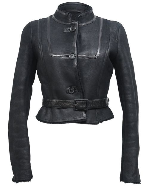 Belted Mandarin Collared Jacket (Authentic Pre-Loved)