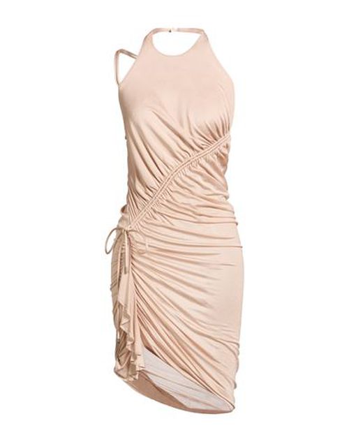 Woman Midi dress Beige Size 8 Viscose