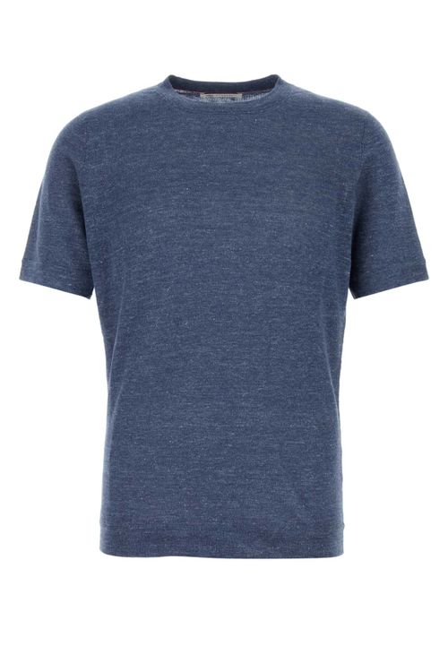 Blue Linen Blend Sweater