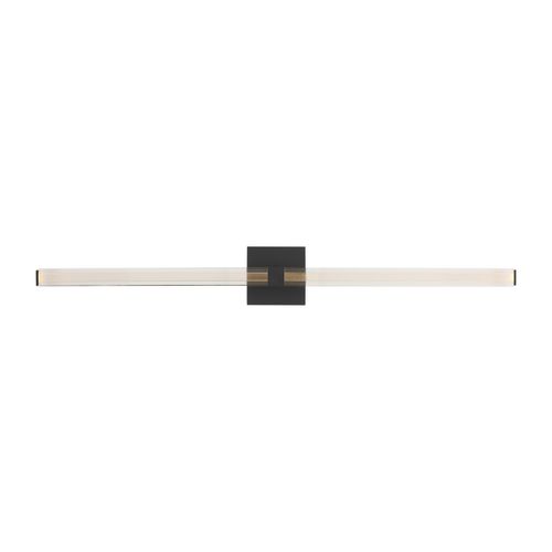 Nightshade Black LED Bathroom Vanity Light from the Reiya Square Collection
