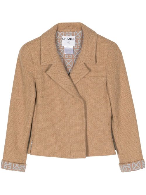 2000 double-breasted cashmere blazer - Brown