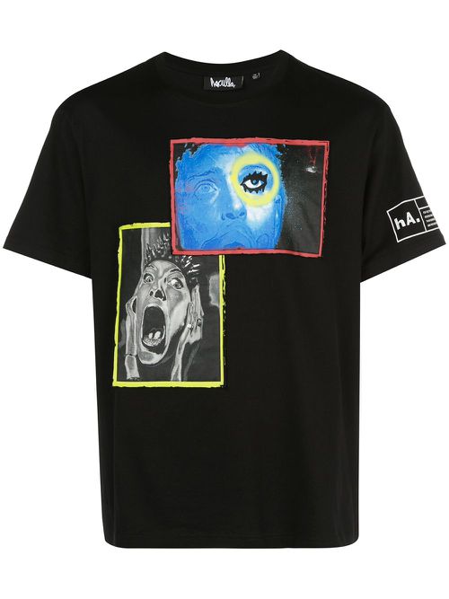 Overlap Standard graphic T-shirt - Black
