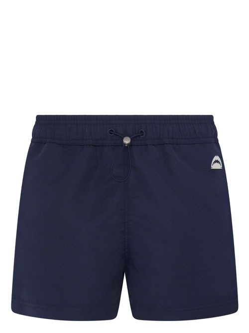 Shark-appliqué swim shorts - Blue