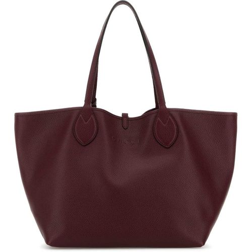Gucci Burgundy Leather Reversible Shopping Bag