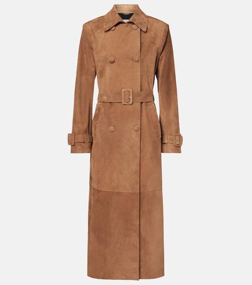Tate suede trench coat