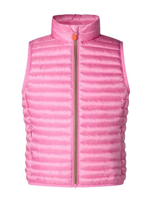 Hooded quilted gilet - Pink