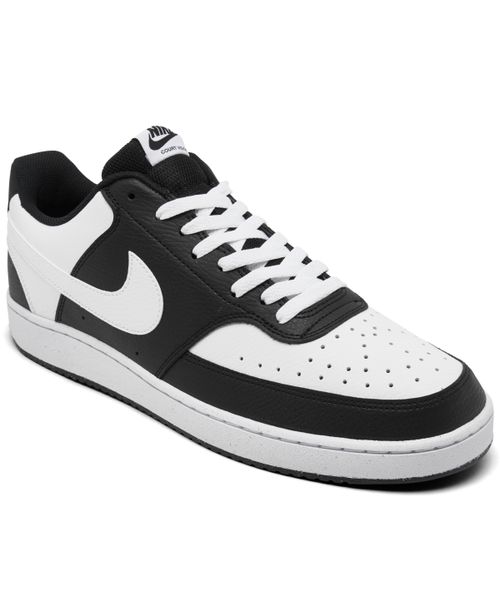 Men's Court Vision Low Casual Sneakers from Finish Line - Black/White