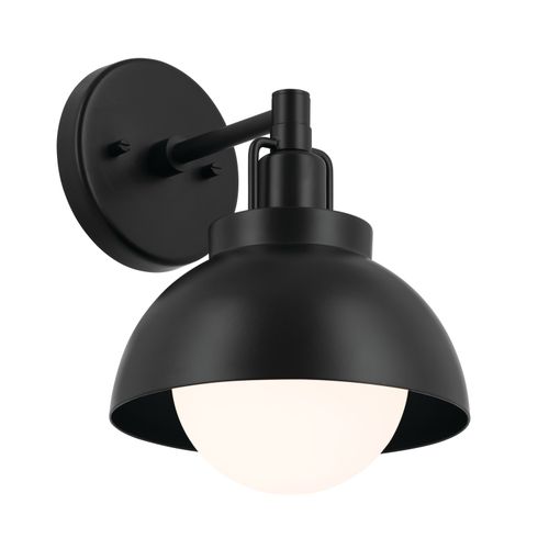 Black One Light Semi Flush Mount from the Niva Collection