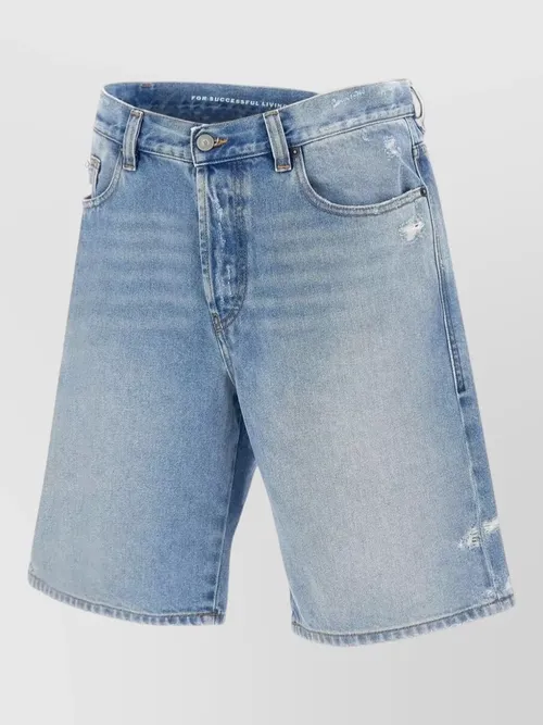 Diesel - distressed cotton chino short