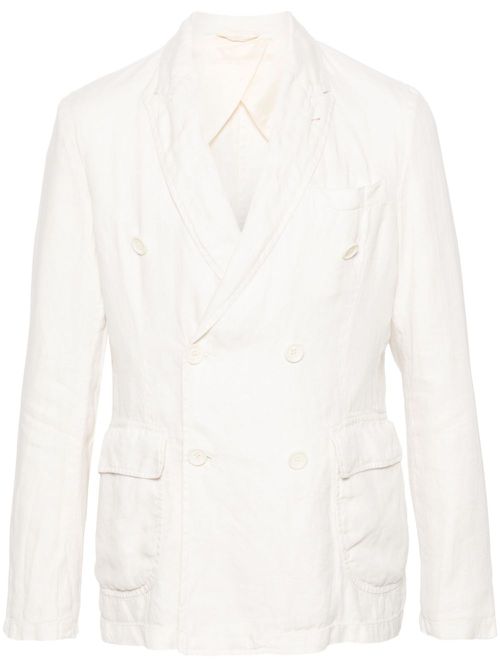 Peak-lapels double-breasted blazer - Neutrals