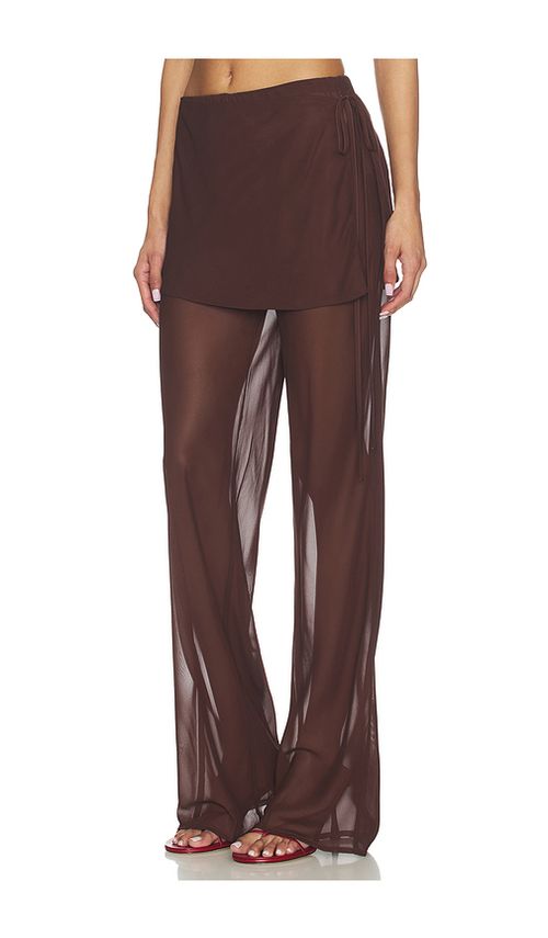 MADISON THE LABEL Sara Pant in Chocolate. XS. Also in