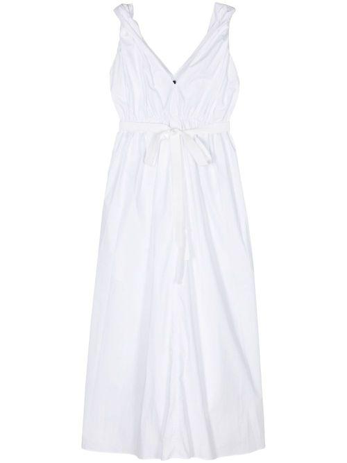 Diabolo belted maxi dress - White