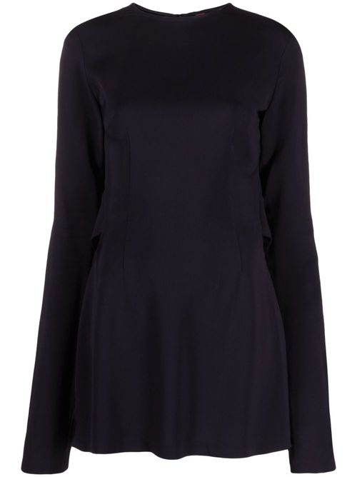 'Kicked Back' structured short dress - Black