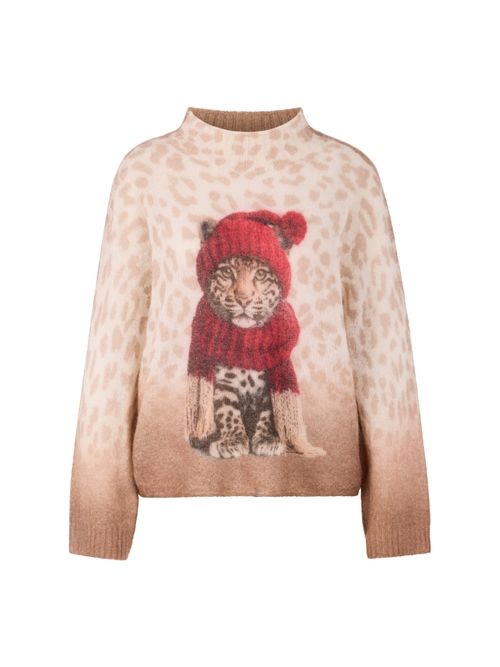 Marc Cain Christmas jumper Knitted in Germany, brown, 36 N