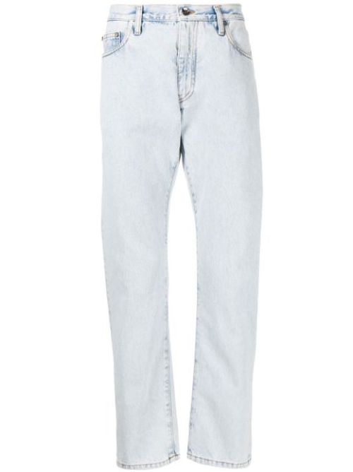 Arrows-print straight-leg jeans