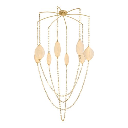 Vintage Brass LED Chandelier from the Positano Collection
