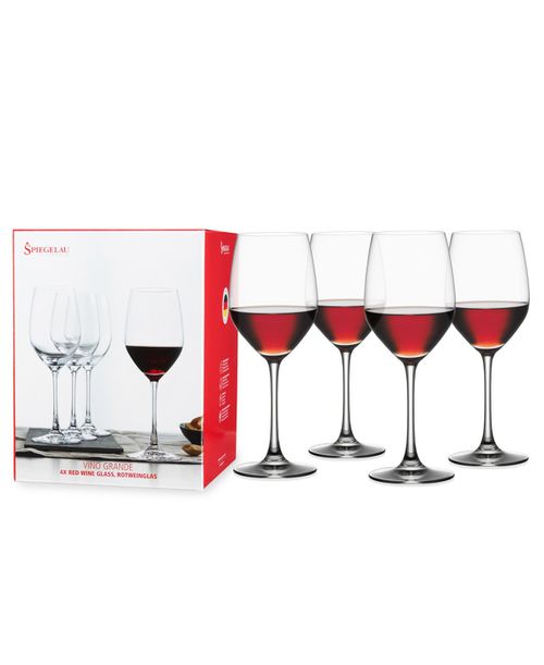 Vino Grande Red Wine Glasses, Set of 4, 15 Oz - Clear