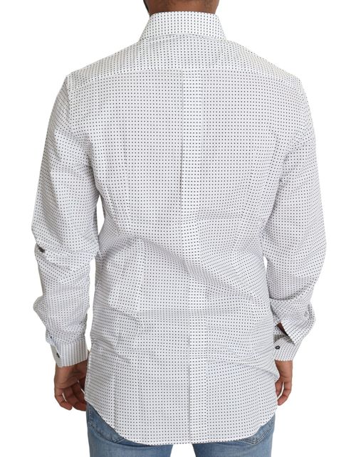 Polka-Dot Cotton Shirt — White