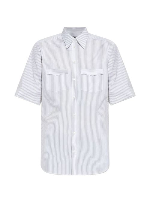 Striped Chest-pocket Shirt